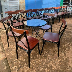 Bộ Bàn Ghế Cafe Chữ X KD9103