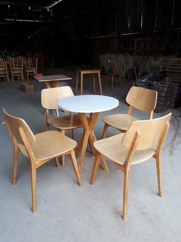 bộ bàn ghế gỗ cafe giá rẻ