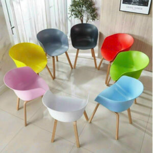 Ghế Nhựa Chân Sắt Giả Gỗ